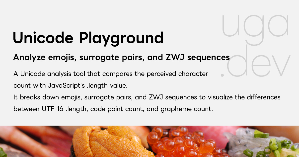 Unicode Playground - Analyze emojis, surrogate pairs, and ZWJ sequences ...